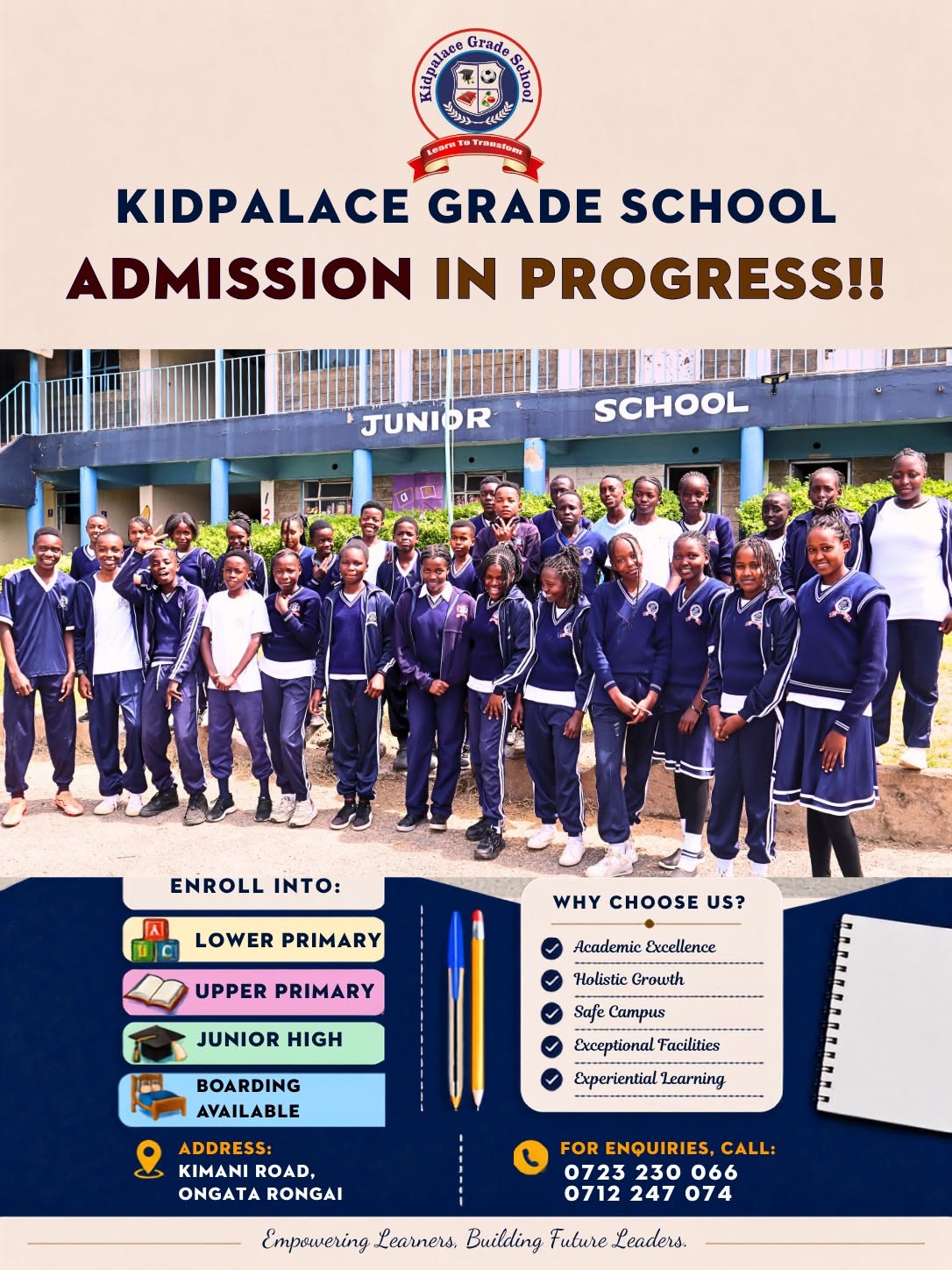 Admissions Open for 2026 / 2027 Academic Year!